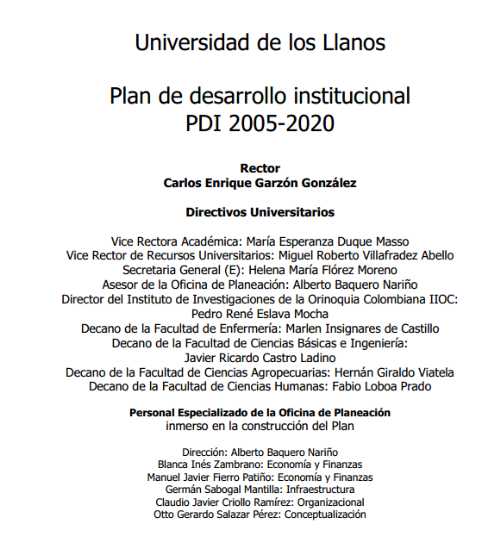 Plan de desarrollo Institucional