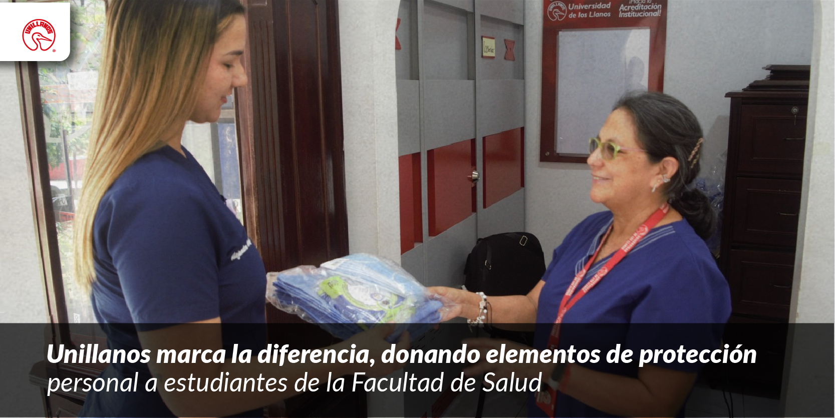 Unillanos marca la diferencia, donando elementos de protección personal a estudiantes de la Facultad de Salud 
